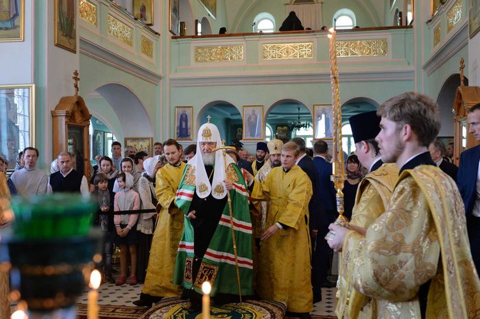 Святейший Патриарх Кирилл совершил всенощное бдение в Иоанновском монастыре