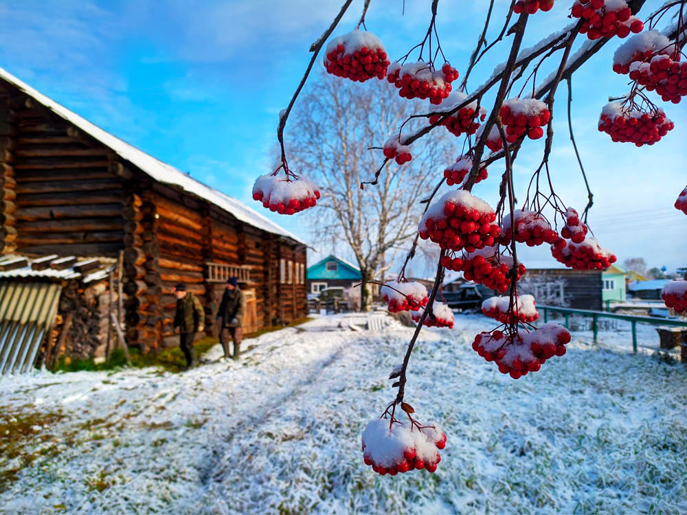 Снег в Суре. Фото Сергея Алексеева